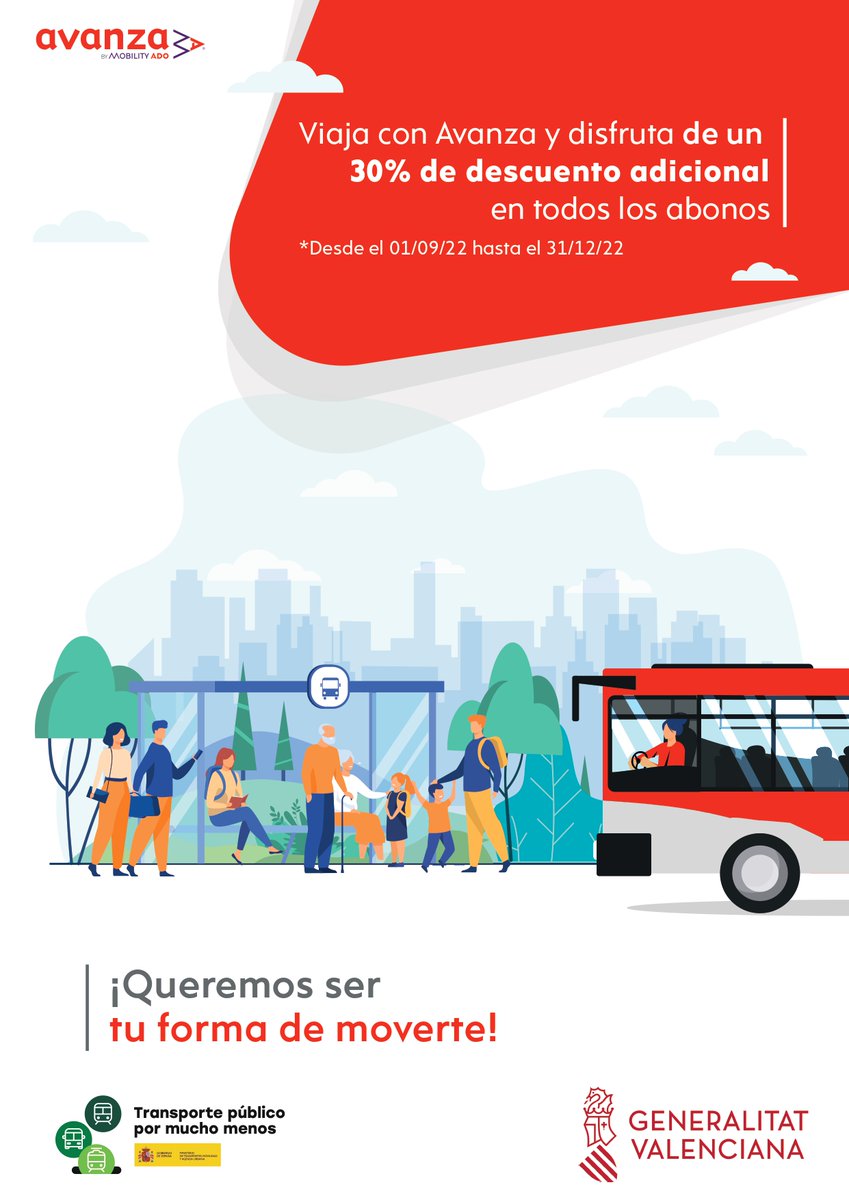 avanzaenTvja's tweet photo. 🚨Atención usuario! A partir del próximo 1 de septiembre viaja con avanza  y benefíciate de este descuento. @torreviejaturis @orihuelaturis @visitphoradada  #TuFormaDeMoverte https://t.co/5yZEDZFZvc