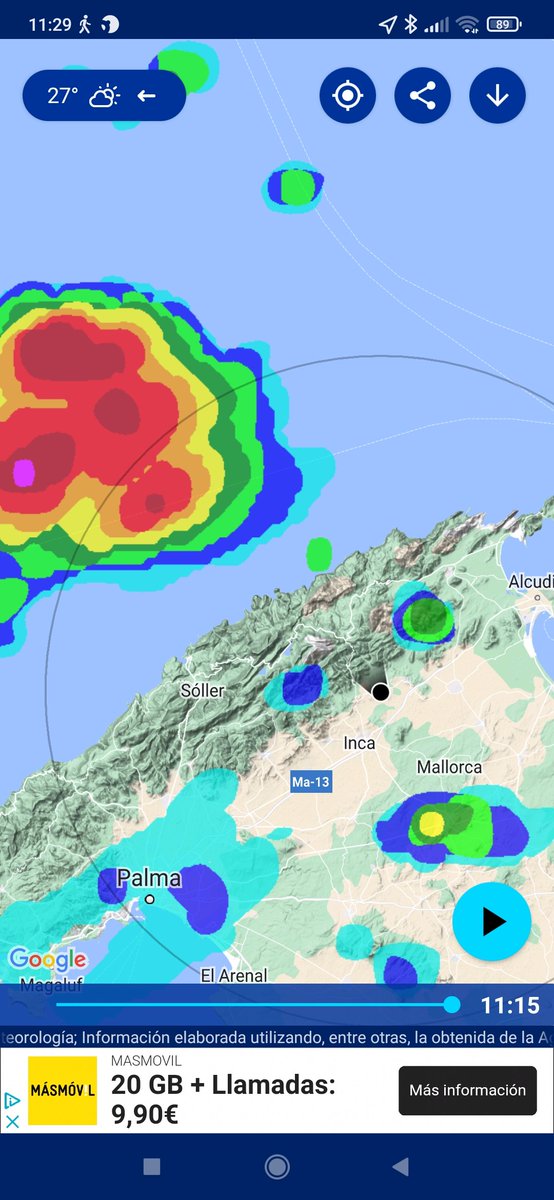 LlompartEnrique's tweet photo. Imatge de la tormenta que s'atraca
Ara mateix trona a #Moscari i s'atraca per Cala Tuent la tormenta.
@rbmeteonews @MiquelSalamanca https://t.co/eEqFvE9Xnu