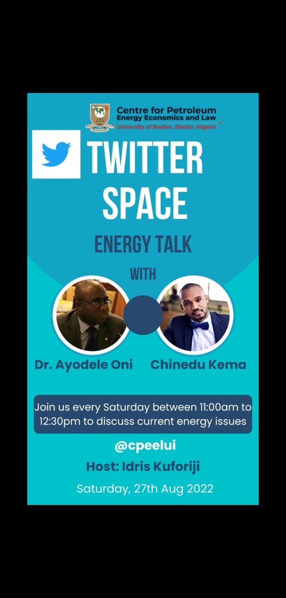 cpeelui's tweet photo. Join us on today's #TwitterSpaceEnergyTalk by 11:00 am https://t.co/BqTCfoKutB
