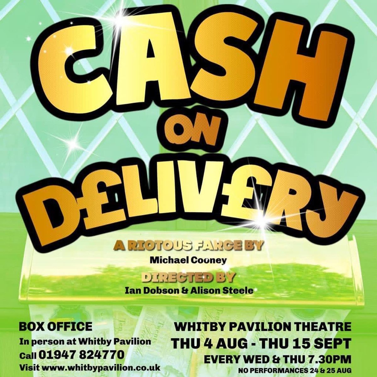 Performances of Cash On Delivery continue this week and we’ve 6 more performances for you. 

Join us <a href="/Whitbypavilion/">Whitby Pavilion</a> for this riotous comedy.