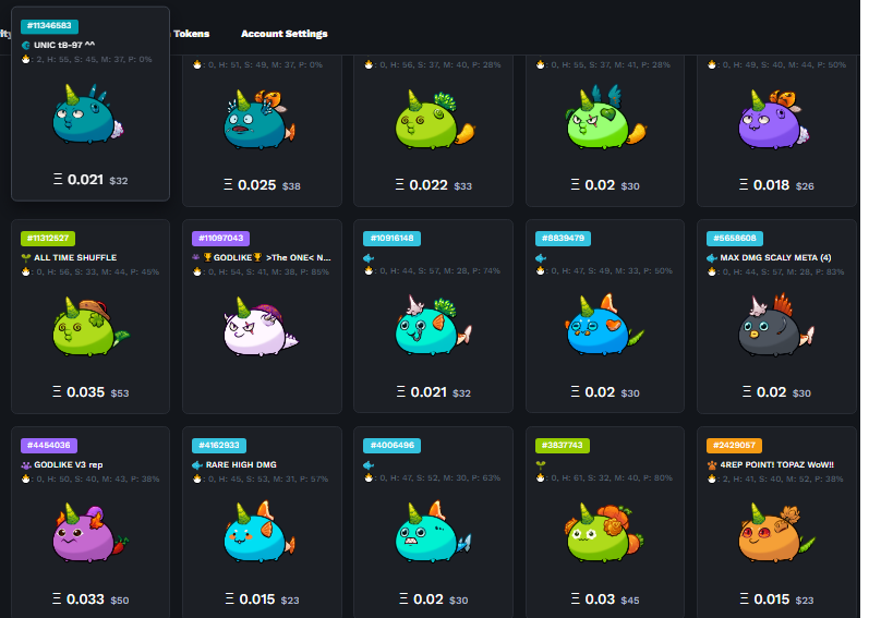 DamianAxie's tweet photo. @whumm_ @AxieInfinity a little later I will have to go through the market and make corrections, but before I do it, maybe someone will find something for themselves at a promotional price: D https://t.co/OznOxZINOC