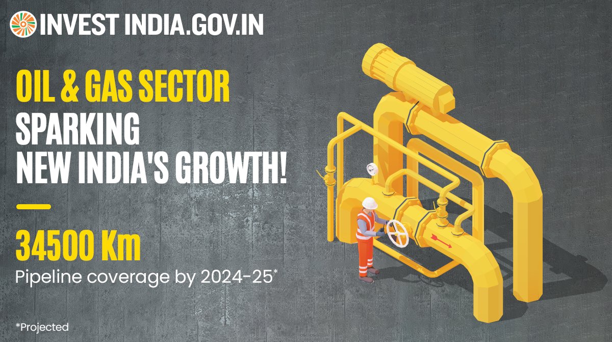 investindia's tweet photo. #InvestInIndia
#DidYouKnow: #NewIndia is targeting ~60% increase in its pipeline coverage by 2024-25.
Know more at: https://t.co/ljMlhTUVYQ
#OilAndGasSector #InvestIndia #OneNationOneGasGrid @HardeepSPuri https://t.co/QSgv7ttyEz
