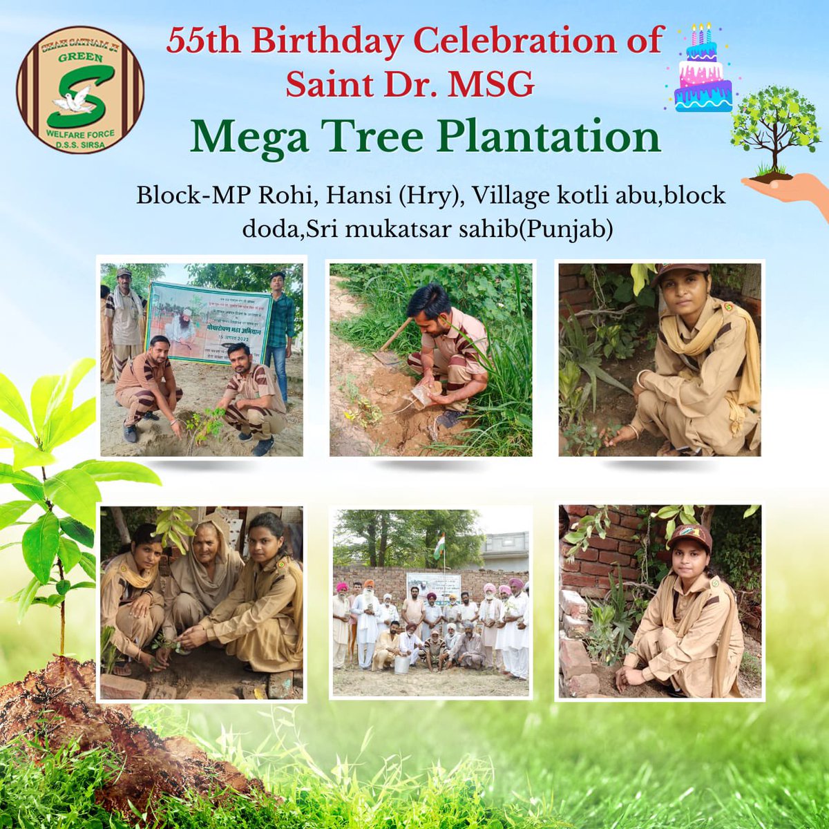 GreenSwelfares's tweet photo. A tree planted today can be a saviour tomorrow!🌳🌏
Planting trees can help us curb the effects of climate change.
Check out these highlights from the #MegaTreePlantation Drive organized globally by #DeraSachaSauda volunteers. 
#PlantForFuture #PlantATree #SaintDrMSG https://t.co/BUQDXHDcrW