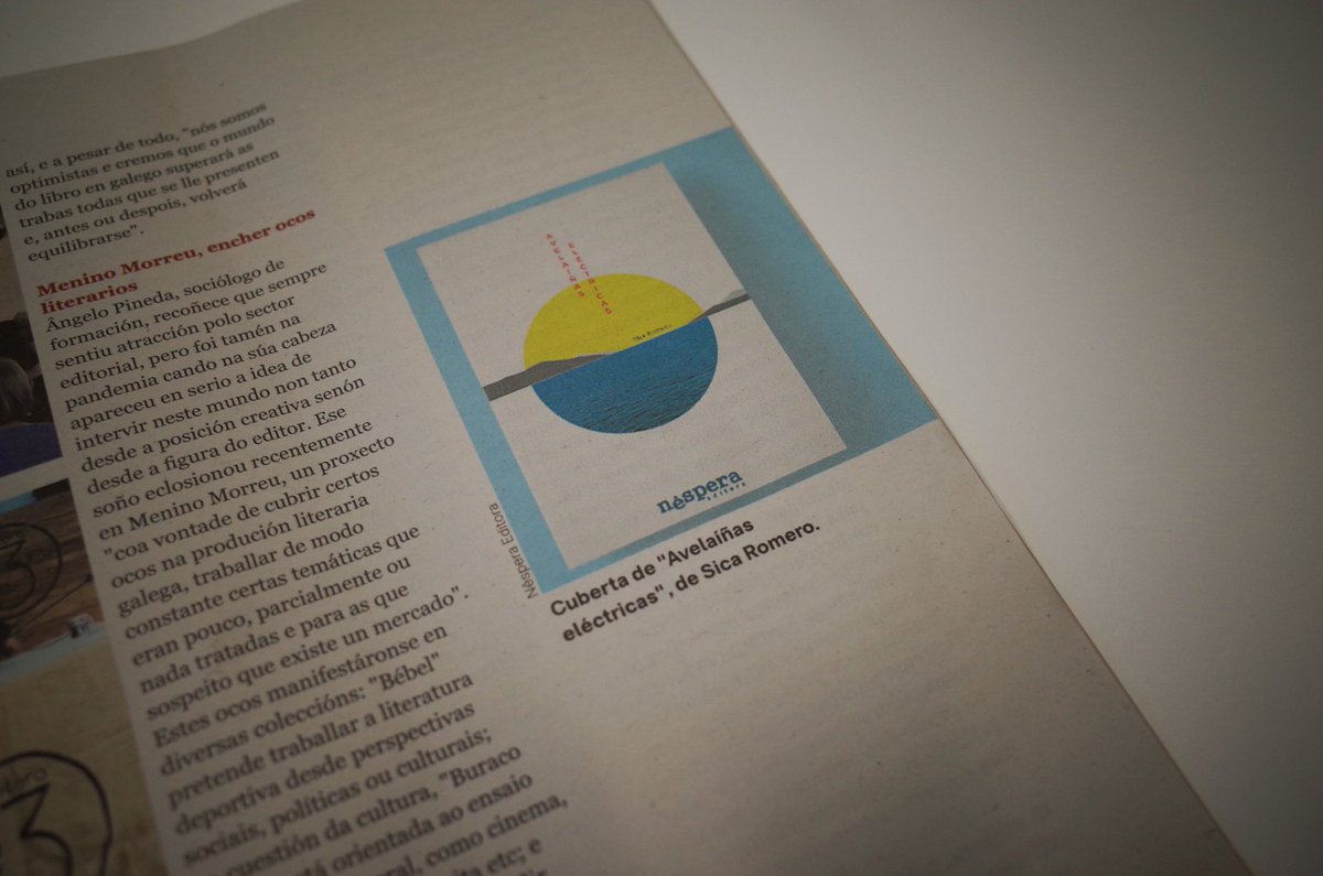 NesperaEditora's tweet photo. Hoxe saimos no Sermos, suplemento do @NosDiario, nun artigo de @Lecturafilia sobre as editoras de nova creación. Compartimos espazo coas compañeiras @MeninoMorreu, 13 editora e @leochoaudio https://t.co/xhuAQfkHZf