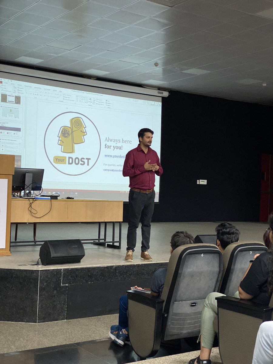BjSujay's tweet photo. #YourDOST session at IITJ for PG freshers. Was the best information!!!! #IIT #IITJ https://t.co/MMfiugXi7q