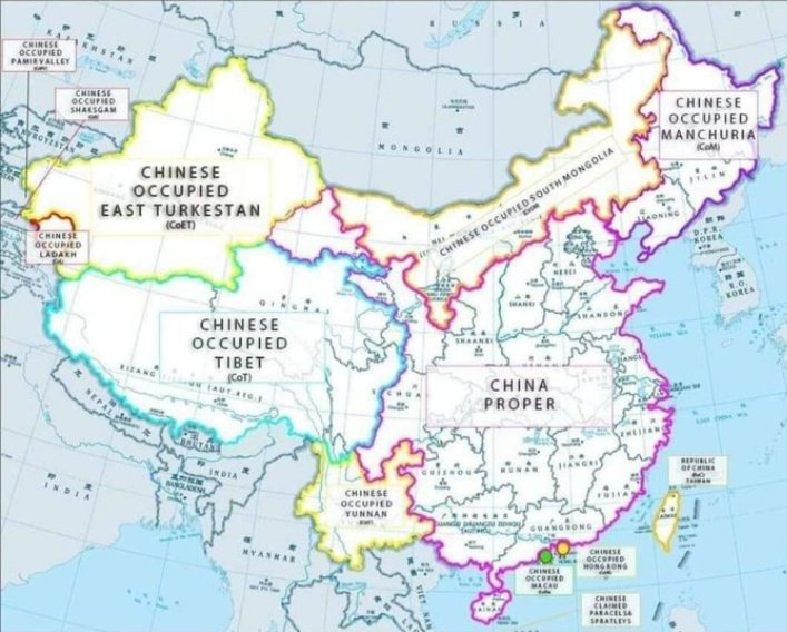 AyushiGupta_in's tweet photo. Here is the real map of China, a mirror showing how China over the years captured other country's land by it's salami slicing policy!

Soon this map will be back as with great strength all Nations are fighting back against China!
#ccp_is_terrorist
#ChinaExposed
@BoycottHegemony https://t.co/KoDIic9FfR