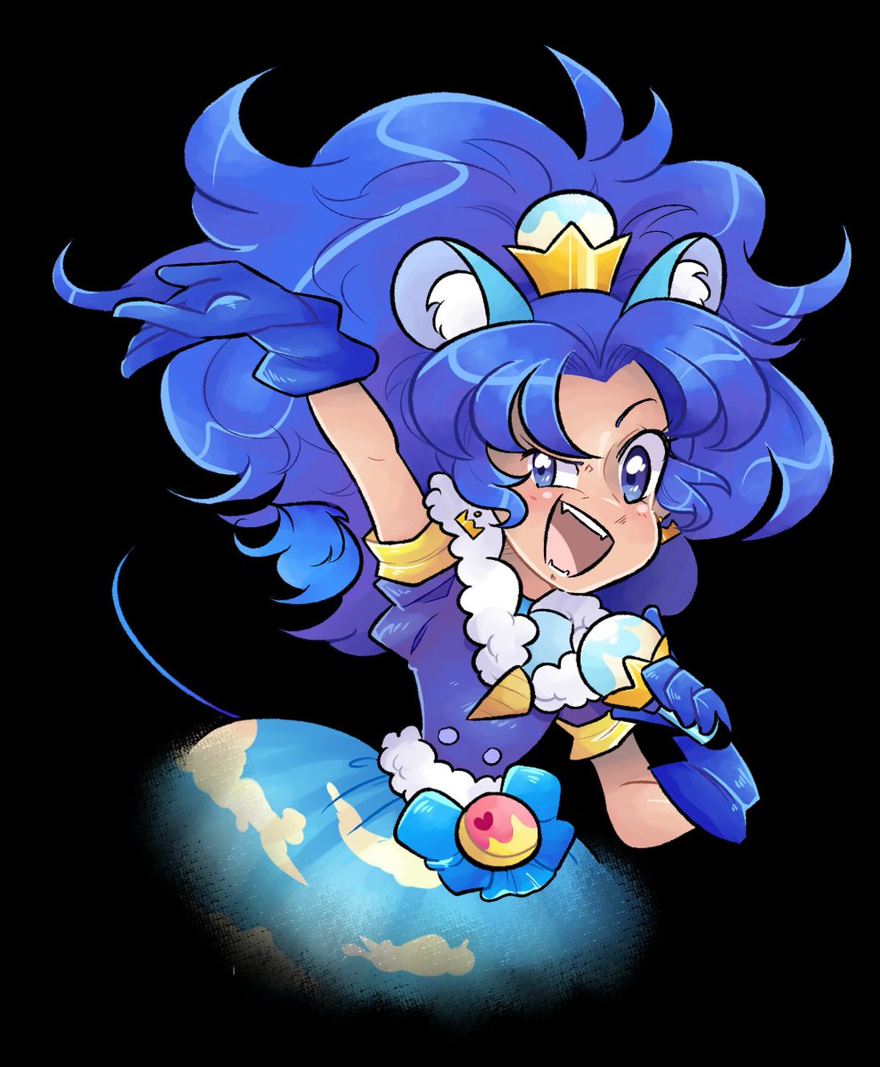 cutestpigeon's tweet image. I dont have any new art for Gelatos birthday so have a drawing I did a few years ago! Gelato is my fav blue cure I love her sm