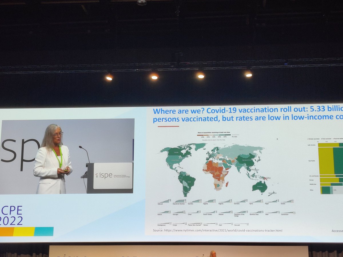 eimirhurley's tweet photo. @Miriam85458281 from @VAC4EU starting her talk on what remains to be done to generate high quality evidence by presenting the stark differences in  #COVID19 vaccines uptake and type globally at #ICPE22 https://t.co/gyo2pkswgb