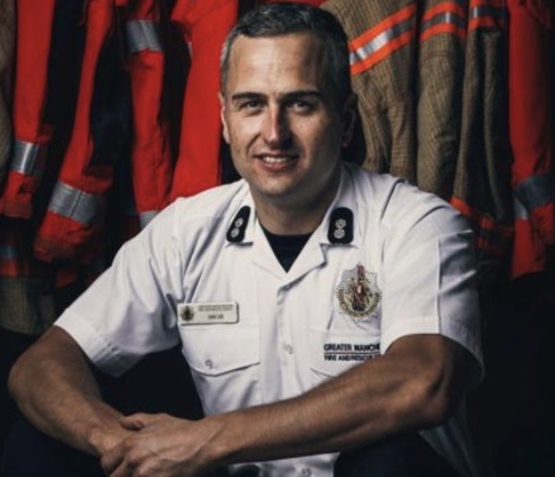 FBUManchester's tweet photo. Following the tragic events of this week, we are raising money for the family of Watch Manager Dan Lee

Any support no matter how small would be greatly appreciated by his family, colleagues and friends 🙏🏻💔🚒

https://t.co/kXz8eNkkQv https://t.co/A7wA7ziW0v