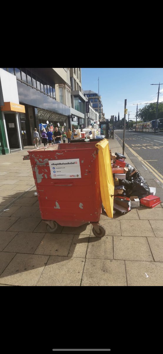 New scab bins appearing in Edinburgh city centre with no ashtrays and no locks. Let’s hope they don’t get tipped the wheels are locked and no stray cigarettes end up in them. This is a danger to the public