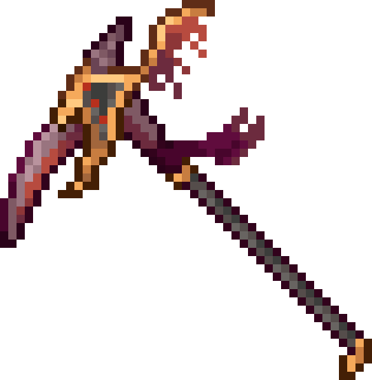 SpaceDolphinMan's tweet photo. A fire scythe i made for someone i really liked how the cloth turned out what do you think?

#pixelart #art #aseprite https://t.co/7I4je7s03I