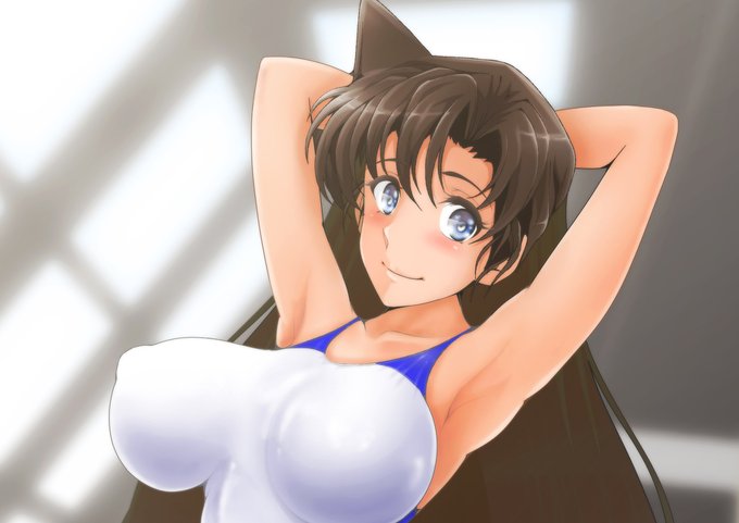 毛利蘭ちゃん競泳水着いろいろ #毛利蘭 #名探偵コナン #水着 #競泳水着  