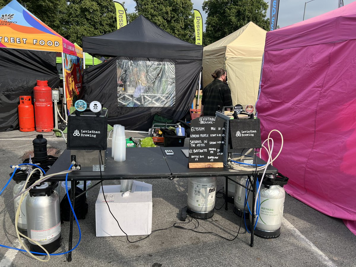 Almost set up at Lichfield Food Fest. Come and see us for a beer in the Bird St Car Park! Here til 5pm ish!