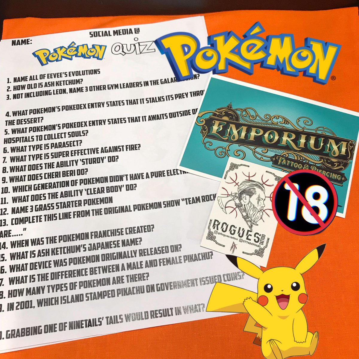 hmvSolihull's tweet image. 💥 POKEMON EVENT 💥 

 We have some awesome prizes for our #Pokemon event today! 

Fill out one of our quizzes in-store for your chance to win an Elite Trainer box or a Pokemon tattoo by our friends at #EmporiumTattoo 

#PokemonEvent #GamingEvent #hmvFandoms #hmvLiveandLocal
