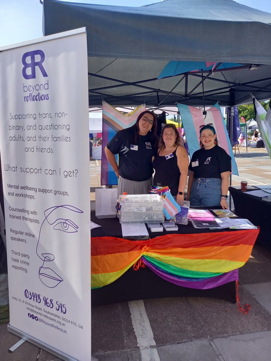 BeyondReflectUK's tweet photo. We are all set up and excited for our home pride!!
Come say hello to us @southamptonprideofficial, you'll find us opposite @breakout_youth_uk and next to @nolimitshelp
#trans #southamptonpride #Pride #nonbinary #enby #charity #genderidentitymatters #genderfluid #LGBT #LBGTQ https://t.co/Iz10BTJFy9