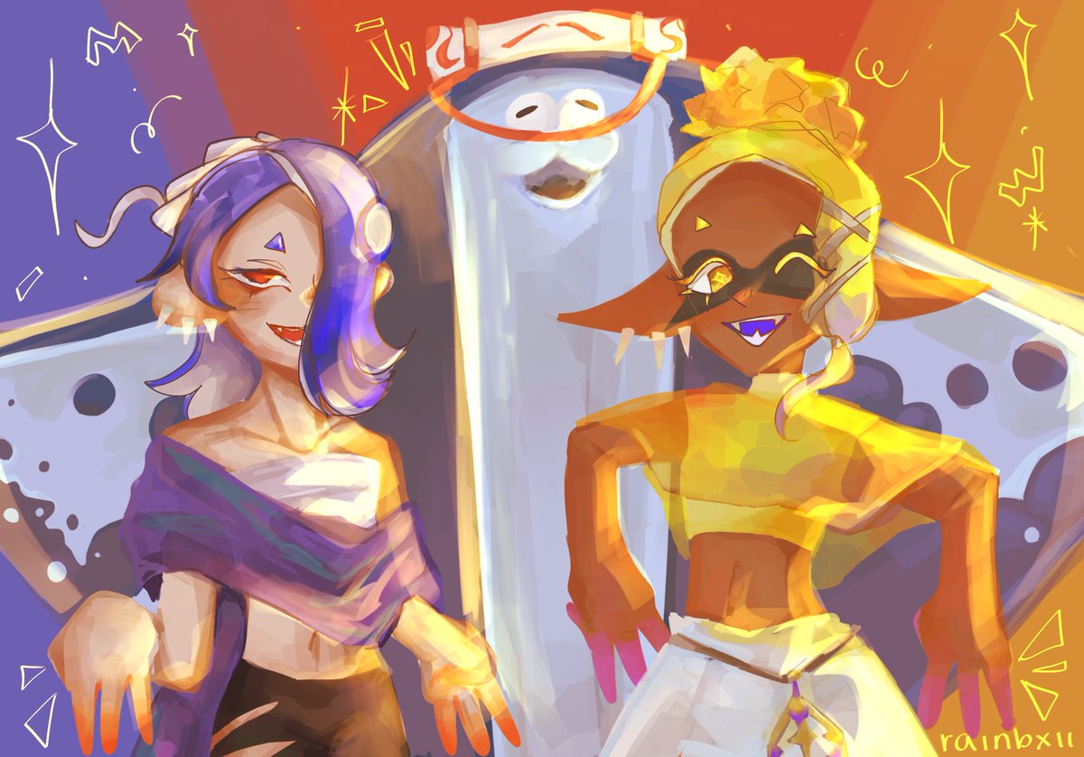 rainbxii's tweet photo. SPLATOON 3 !!!! i’m in love with deep cut #splatoon3 #nintendo https://t.co/TqPLfrqCWH