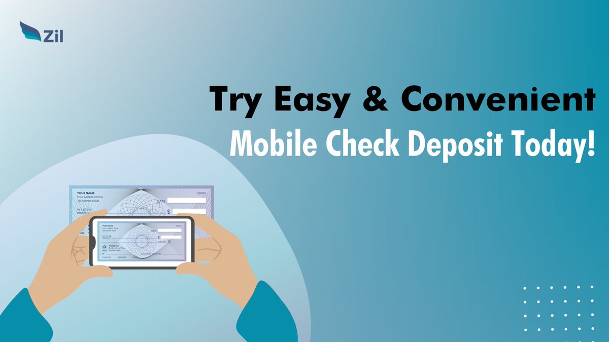 idealbanking's tweet image. Now you can easily deposit checks from your smartphone or computer, with no need to go to a bank branch. Sign up at Zil Bank to experience hassle-free banking! 

Learn more: zilbank.com/mobile-check-d… 

#MobileCheckDeposit #CheckMobileDeposit