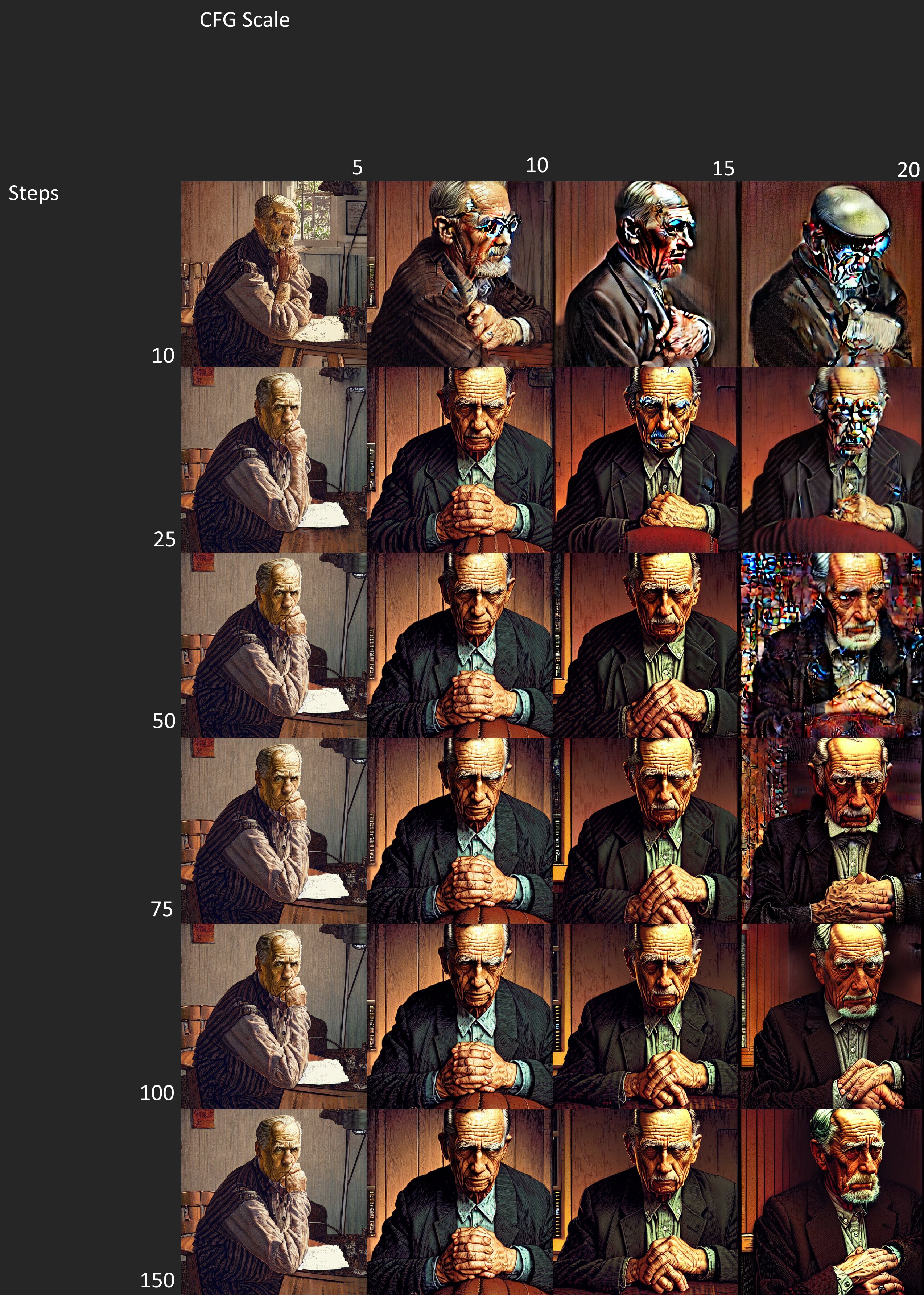 Gaffi ai rtist on twitter a full ish stablediffusion steps vs