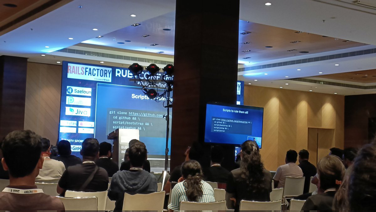 brgnepal's tweet photo. Amazing talk by @mvkaran on .@github CI, CodeSpaces, Developer Productivity.

Interesting facts: 7000+ test suites, 5000+ test files. 😱

And, getting 16GB git repo up and running in under 10 seconds.

#RubyConfIndia #rci22 https://t.co/WvHcWVmbv4