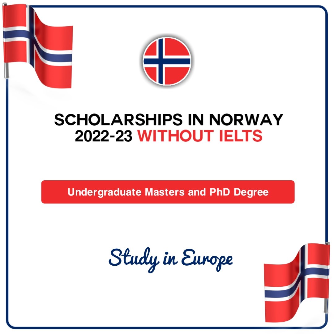Opedia3's tweet photo. Scholarships in Norway 2022-23 Without IELTS for International students 🇳🇴🇳🇴

Details👉: https://t.co/d8c3boJUZu

Study Level: Bachelor, Masters, PhD 

Multiple Scholarship opportunities at Norway Best Universities.

Share with your friends &amp; Retweet. https://t.co/oCOKstXGkf