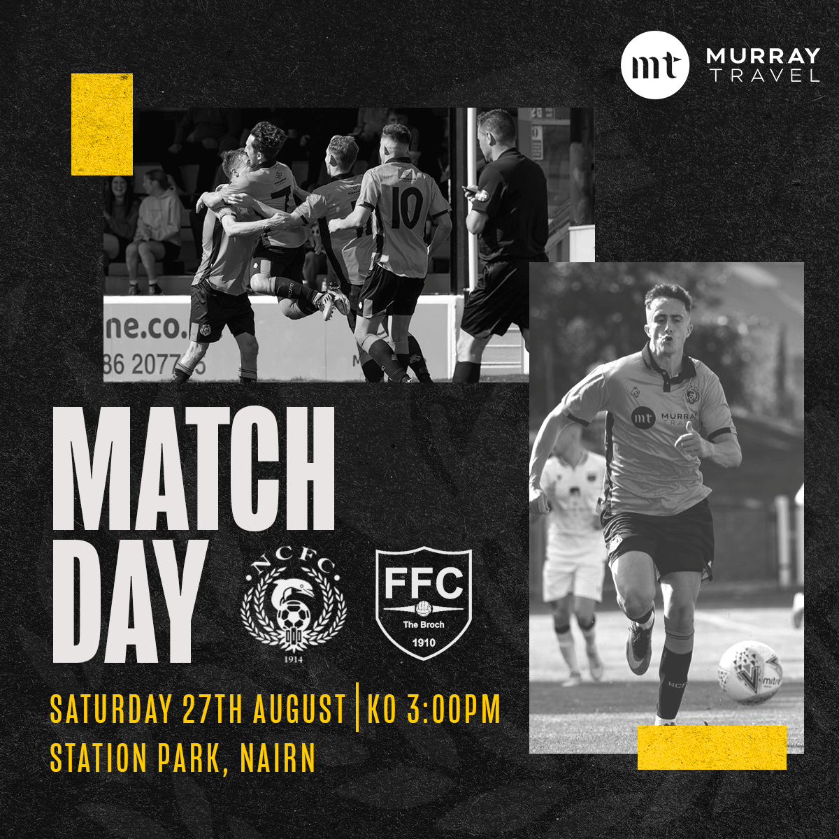 🟡 MATCHDAY ⚫️
➡️ Nairn County v Fraserburgh
⏰ Saturday - 3pm
🏟️ Station Park, Nairn
🏆 Breedon Highland League
🎫 app.fanbaseclub.com/Fan/Tickets/Se…

Thank you to today's sponsors:
Match Sponsor - R &amp; E Henderson's Garage
Ball Sponsor - In Memory of Stan Brown &amp; Town Barbers
