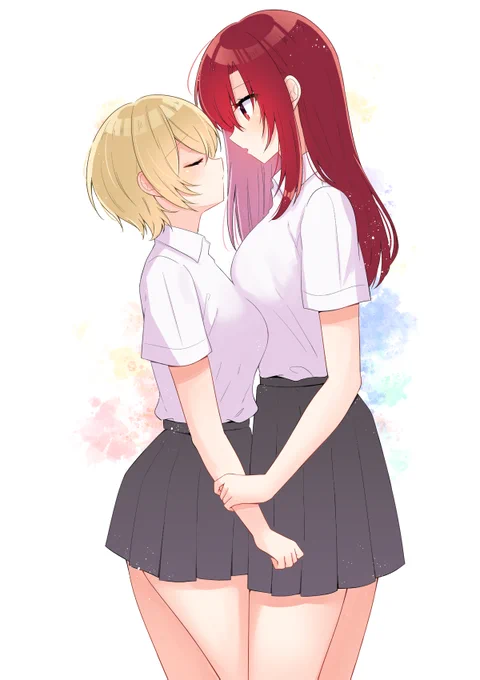 【創作百合】キス待ち#創作百合 