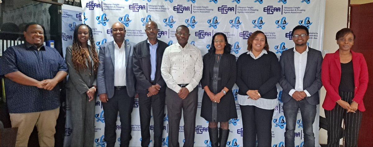 EFFSAATweets's tweet photo. #EFFSAA held talks with @Kenya_Ports
EFFSAA was one of the Ethiopian logistics stakeholders who was chosen for a discussion with KPA’s delegation during their official visit to #Ethiopia along with others like #EMA, @eslse_, #ERC, #ECCSA and #ETA. 1 https://t.co/MMyUrOlg4F