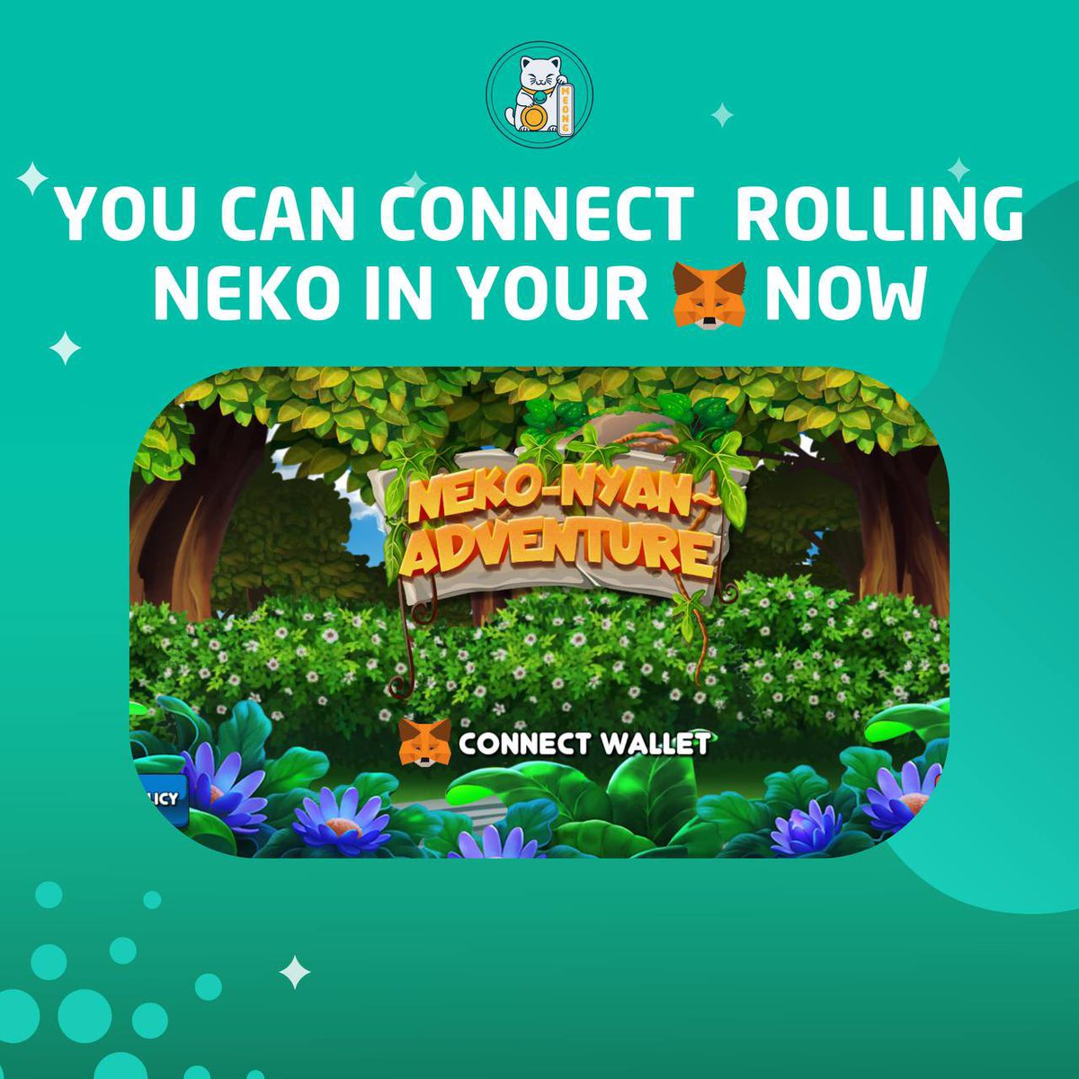 Woot! Rolling Neko can now be linked to your MetaMask wallet!🥳

Stop wasting time. Let's start earning!🚀

#meong #bsc #bsctoken #binance #playtoearn #p2e #crypto #cryptocurrency #mobilegame #androidgame #meme #cat #altcoin #bitcoin #btc #blokchain #crypto #nft