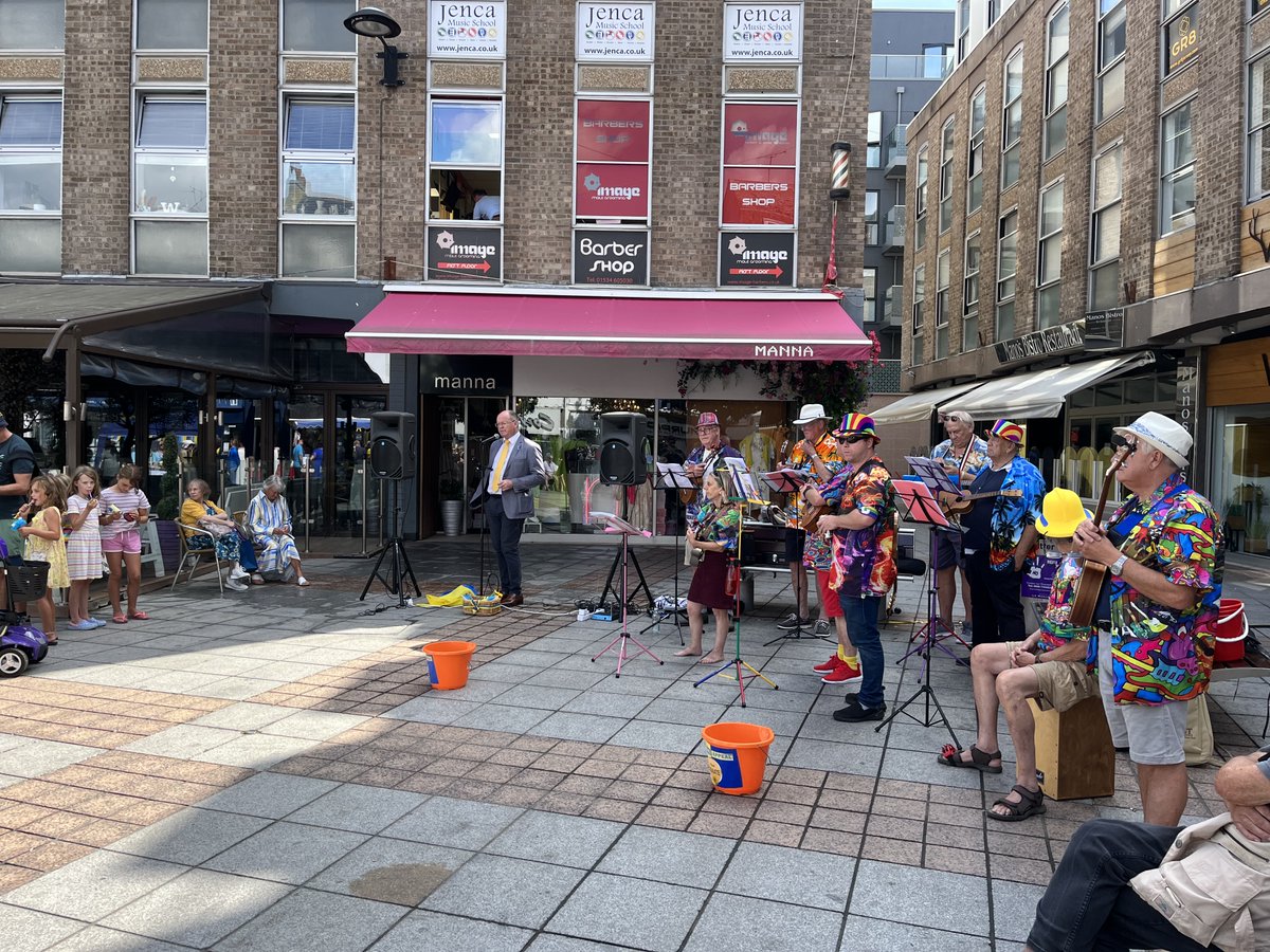 JsySideBySide's tweet photo. Rounding out #jerseyukraineweek with a festive market at West Centre!!! 🐂 Please come down to enjoy the music, entertainment, arts and crafts, and support our Jersey Ukrainian community!

@JerseyOAC @EssentialDance @innagardiner @SimonCrowcroft #thecows #sidebyside https://t.co/dJbUww7cBq