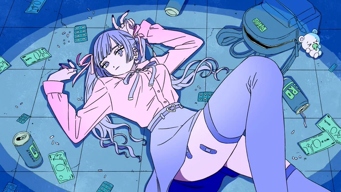 『 ヤミヤダ 』Gero×すりぃMVイラスト描かせていただきました!動画はよしだなすびさん!日替わりランチくらい表情が変わりますヤミヤダちゃん幸せになってほしい推してください 