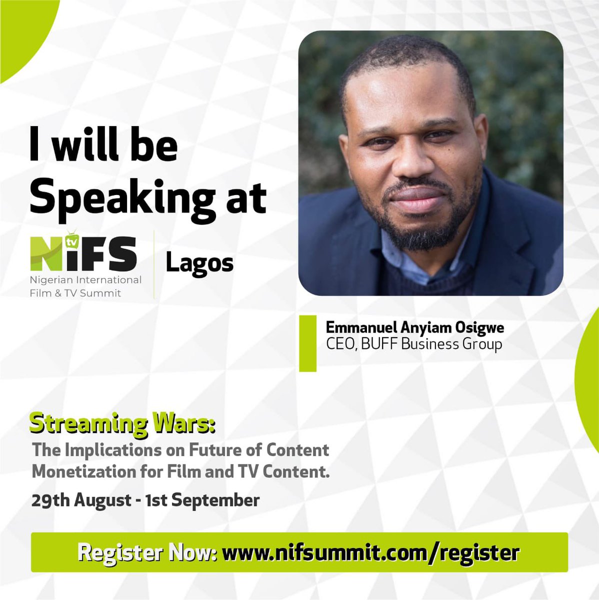 BUFilmFestival's tweet photo. If you’re a producer or an investor @thebuffstudios is taking bookings now to meet with @BFI delegate speaker @EmmanuelAnyiamO next week during the Nigerian International Film Summit at the @RadissonBlu in Lagos
Email: films@bufforiginals.com
#BFI #BUFFStudios #Nollywood #UK https://t.co/3S6xa1qSU2