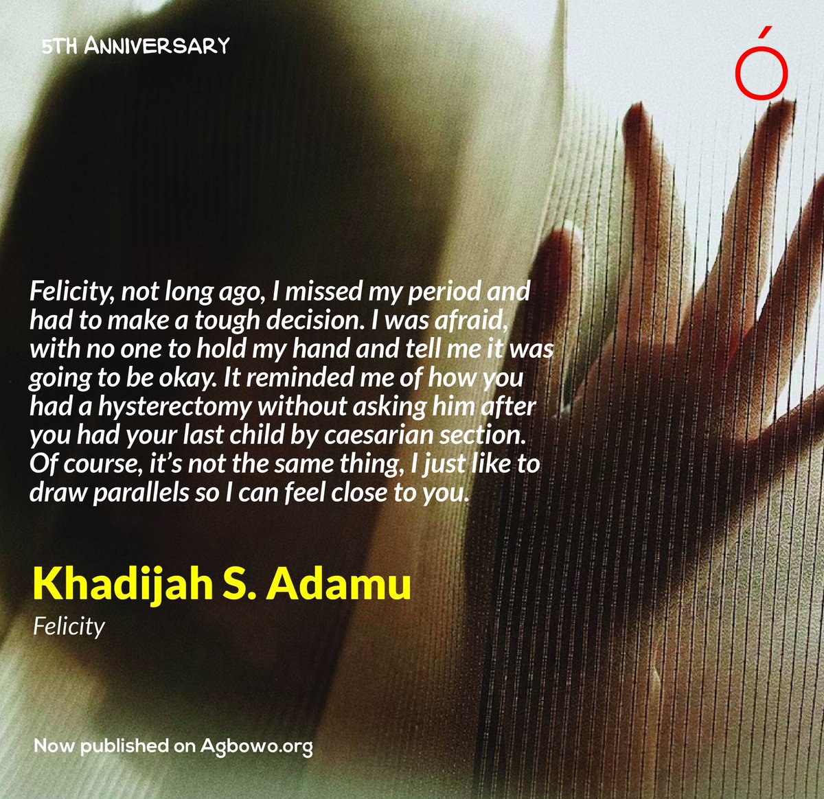 agbowoart's tweet photo. Read Felicity by Khadijah S. Adamu @The_Brown_One_
https://t.co/Gzx7bUDMwB

#Agbowo #Agbowoat5 https://t.co/MpNm7YYfBr