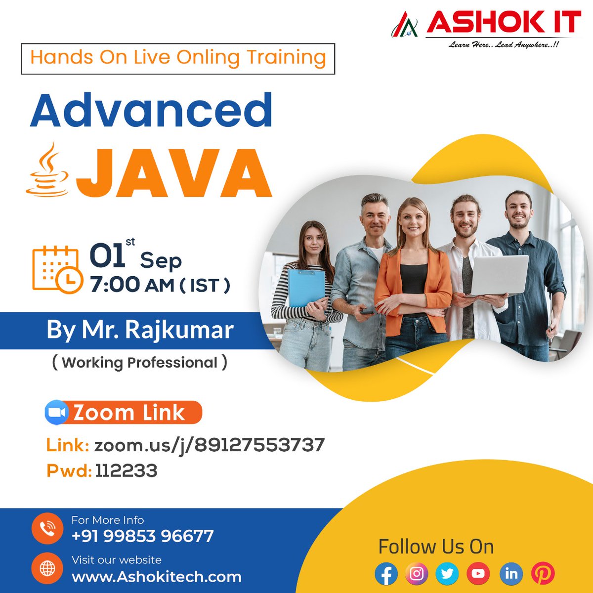 ashokitschool's tweet photo. ๐ Advanced Java ๐
โ๏ธ Enroll Now : https://t.co/ngGadzcnbc
๐ Free Demo On 1st-Sep @ 7:00 AM IST
๐ Visit : https://t.co/zKPStGY82s
๐ Contact Us : https://t.co/ZvfvBF1X7d
#AdvanceJava #java #coding #programming #onlinetraining #Freedemo #ashokit https://t.co/zOG7AjBFVh