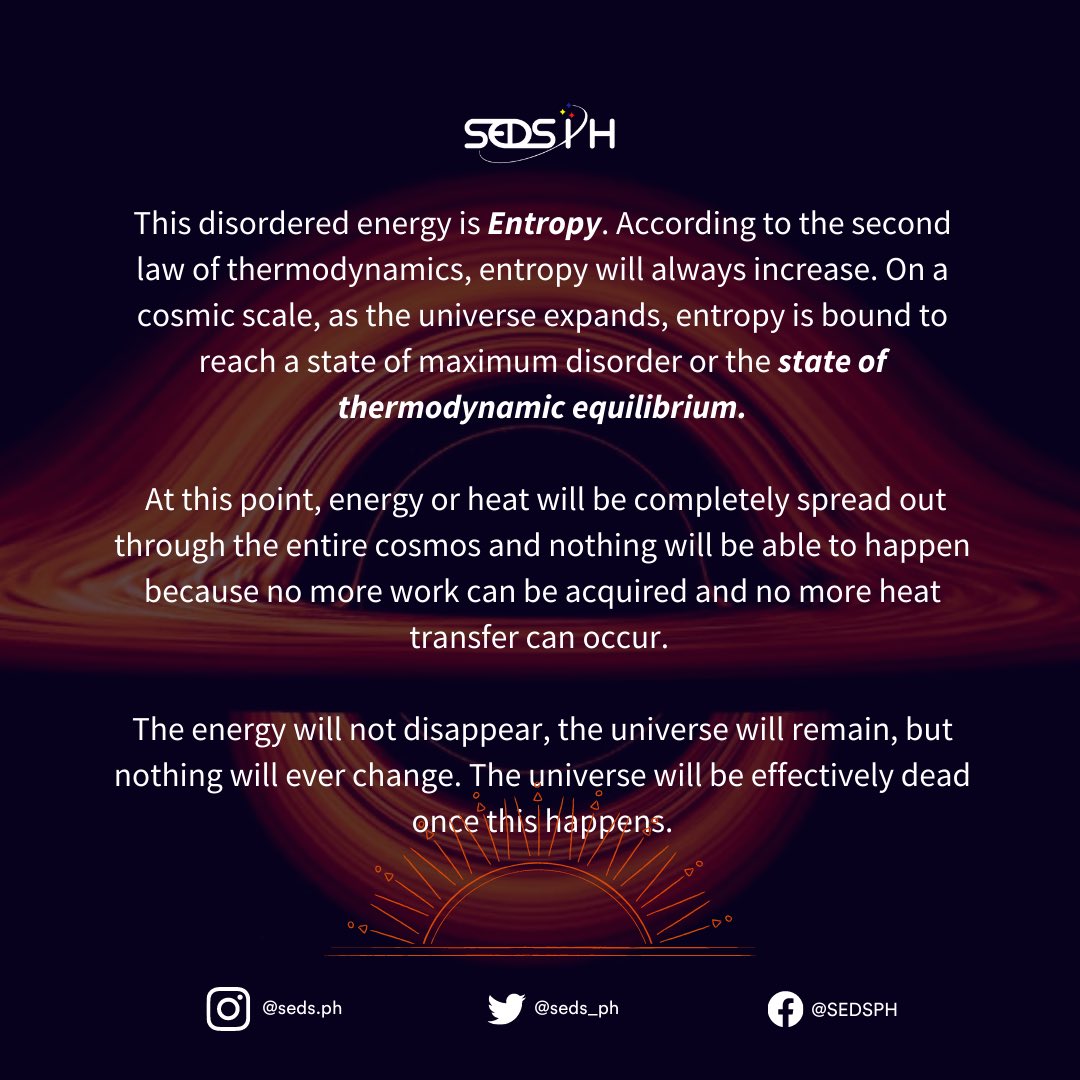 seds_ph's tweet photo. Do yourself and the universe a favor, take a rest!

Doing nothing could actually help the universe live longer. By doing less work, you reduce your contribution to the dispersion of energy in the cosmos, slowing the rate at https://t.co/ip95IgUyYY