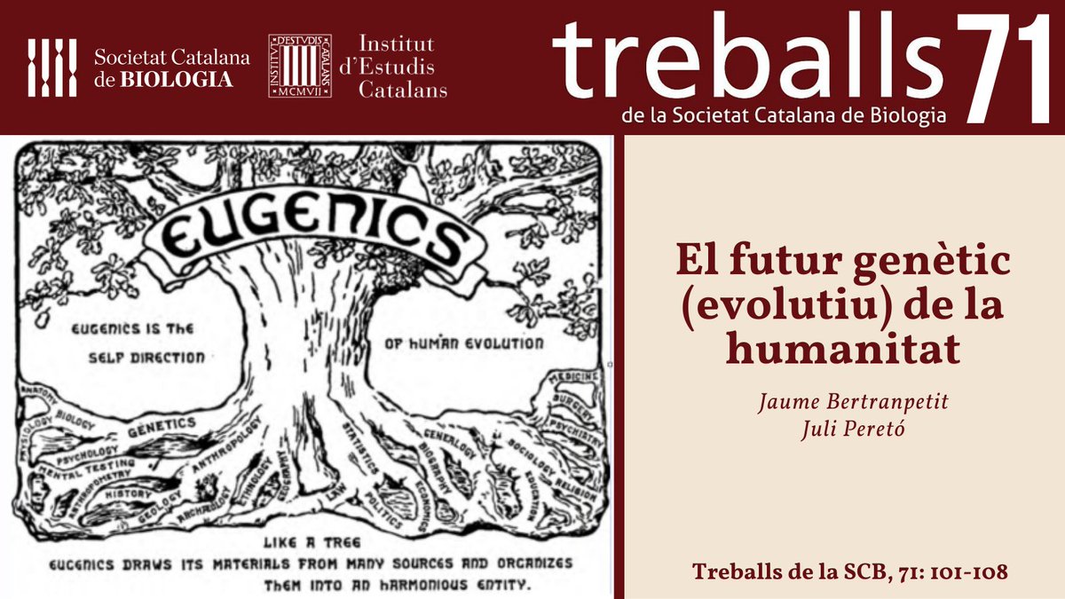 SCB_iec's tweet photo. Tanquem el volum #TreballsSCB71 amb aquesta fantàstica reflexió de @JuliPereto i Jaume Bertranpetit, investigadors de @UV_EG i @IBE_Barcelona. 

📰 “El futur genètic (evolutiu) de la humanitat 
🔗 https://t.co/wMaI58Kt5N
@iec https://t.co/sVtcuBhmZD