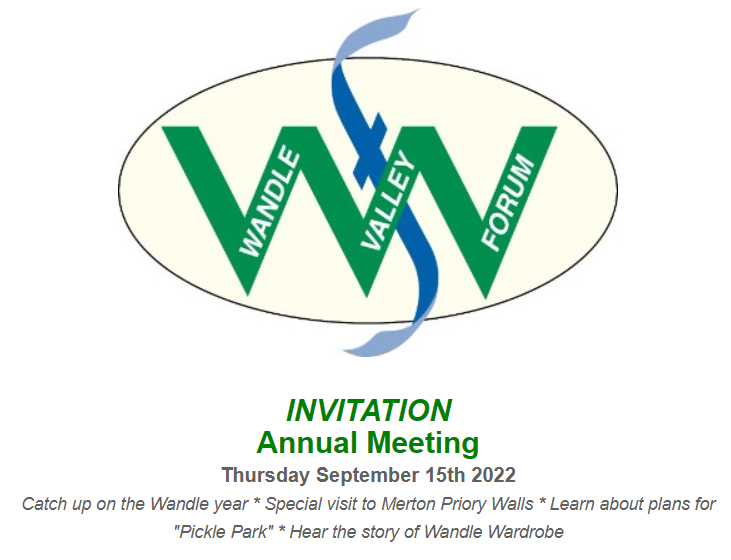 INVITATION - Come along to our Annual Meeting on 15 September at <a href="/MertonPriory/">Merton Priory</a> to catch up on the Wandle year, enjoy a special visit to Merton Priory Walls, learn about plans for "Pickle Park" &amp; hear <a href="/Takeitupwearit/">Elly 🌿 Take It Up Wear It Out</a>'s Wandle Wardrobe story mailchi.mp/b7bf2f69428a/w…
