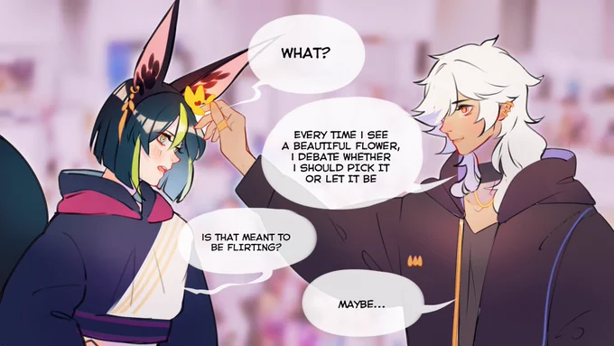 Modern AU Cynonari where Cyno meets Tighnari at a furry convention and flirts with him  based on this fic by my gf !  #tighnari #cyno #cynonari #GenshinImpact  
