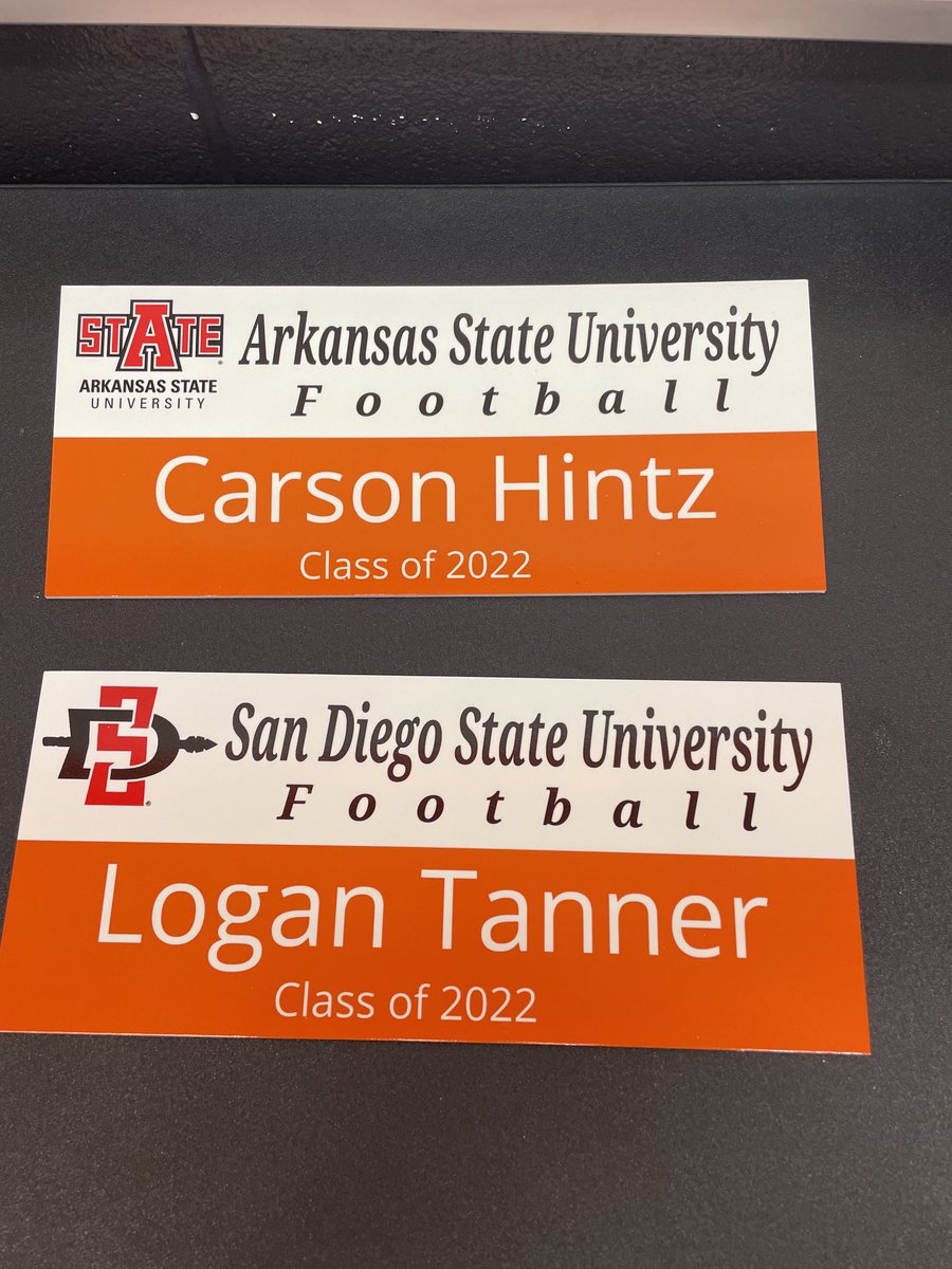 jimmyhintz's tweet photo. When he took over as Head Football coach at St. Pius X Houston @CranfillGreg created a wall to recognize Panther athletes who were active at the next level. Proud that my son @hintz_carson and one of his best friends @iamlogantanner joined the wall https://t.co/LTB8VvJ9lP