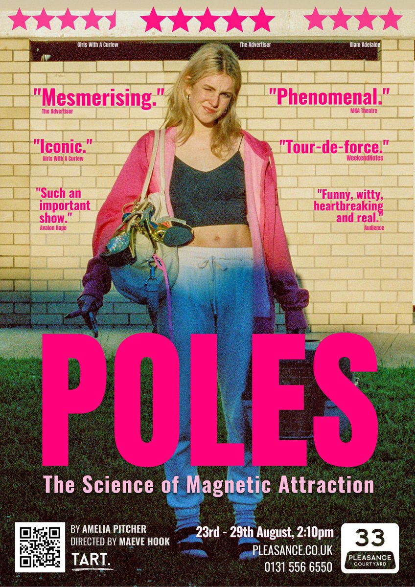PolesThePlay's tweet photo. @ElaineC_reviews @withoutkatebush @edfringe @AssemblyFest Us please! 🥵 on til Monday, really struggled to get reviewers along as only on in the last week but we’re packing out the theatre and audience feedback has been amazing. 2:10pm @ThePleasance Courtyard! 

#edfringe #edinburgh https://t.co/5xtUqNx5oH