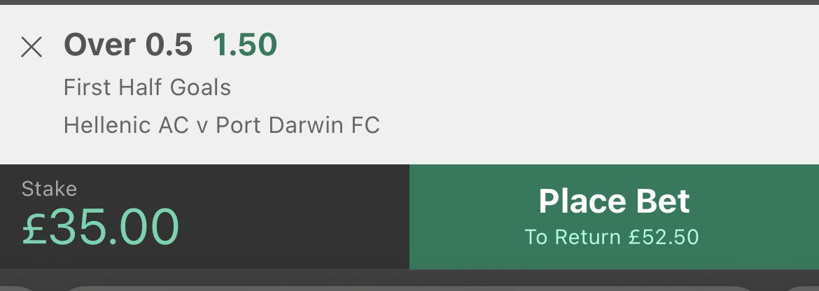 Mr_Footy_Tips's tweet photo. Inplay Challenge - £100 Target

Bet 2 - Australia 🇦🇺 

Over 0.5 FH goals

£35 returns £53

Hit ❤️ if you’re following https://t.co/Ecsr9MeXpc