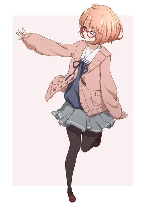 別枠で描いていた栗山未来さん!#境界の彼方 #イラスト 