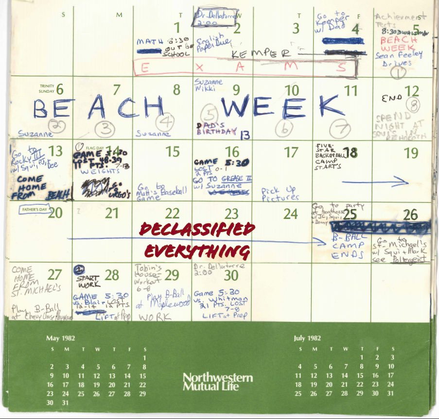 PatrickIanClark's tweet photo. @thedailybeast Trump is innocent. Just look at his calendar! https://t.co/3fF1pYJhJh