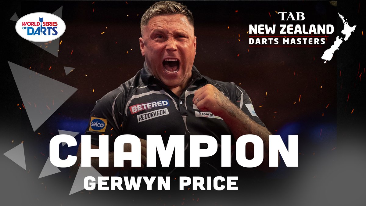YOUR CHAMPION!

Gerwyn Price defeats James Wade, Dimitri Van den Bergh and Jonny Clayton to celebrate his first World Series title Down Under.

The Welshman signs off from this year's roadshow in style! 🏆