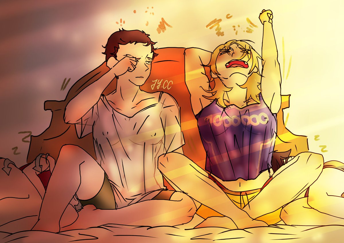 Good morning to female Chronohaul &amp; Miritama☀️✨🤫😪