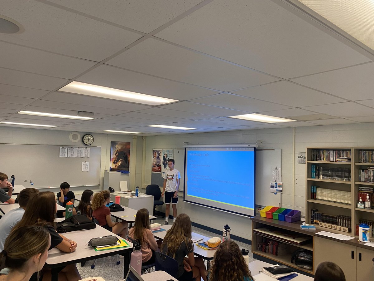 district106's tweet photo. Today in Social Studies, 8th grade students presented on pivotal moments in the lives of family or friends. https://t.co/Gc42G8bDRs