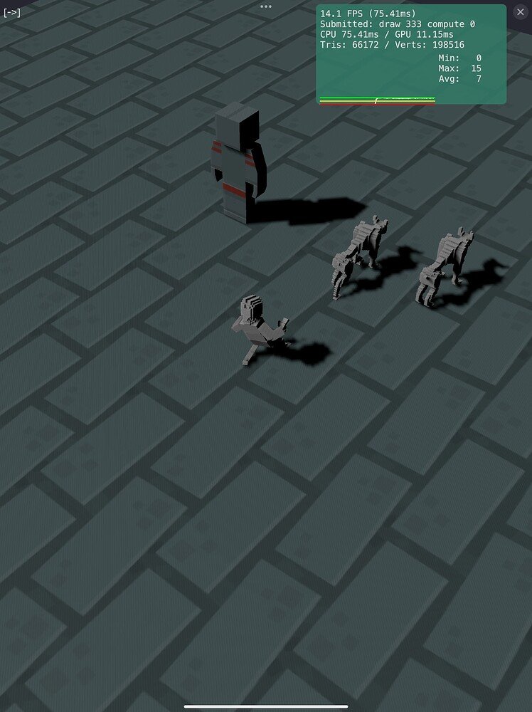 johntwolives's tweet photo. I was looking into a user project for #codea4 that was running at around 14fps
Initially I couldn't figure out what the problem was with such a simple scene... https://t.co/e4DnpXpeRE