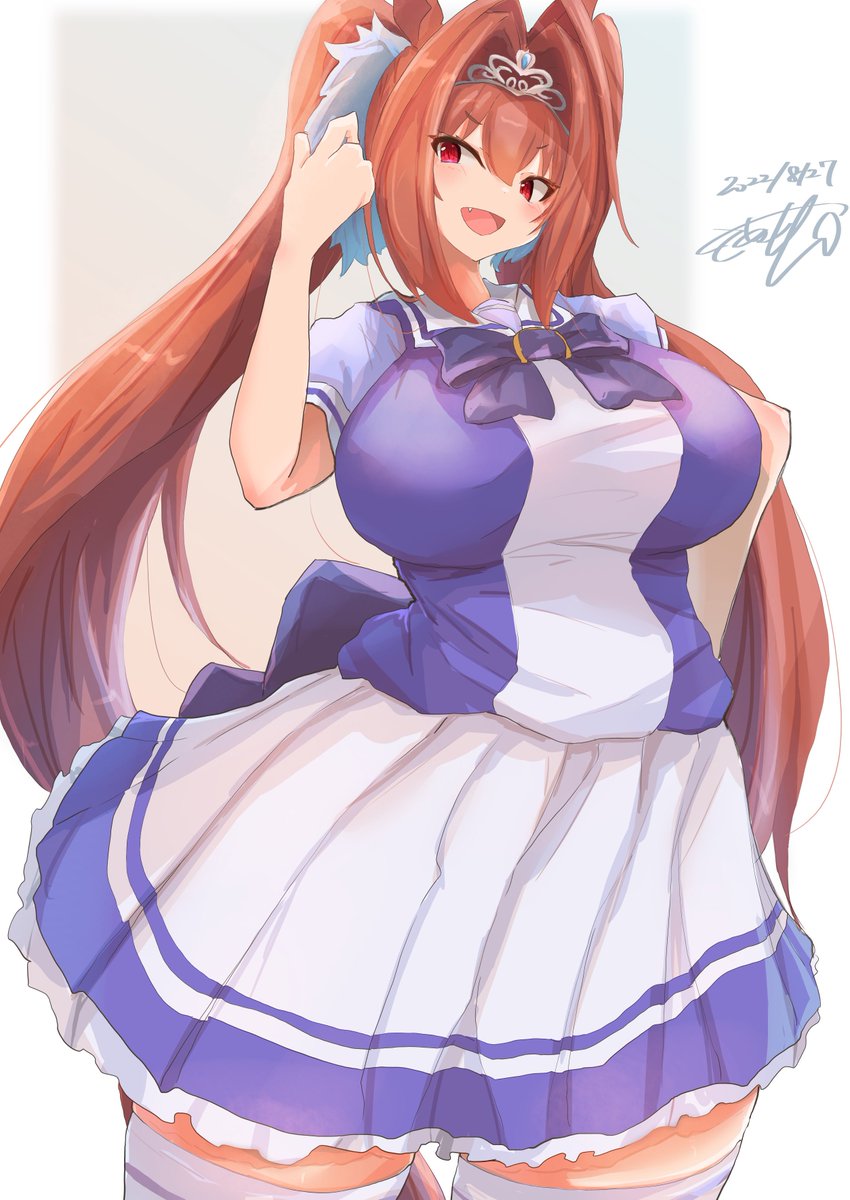 ダイワスカーレット(ウマ娘) 「#自分の好きなキャラ一人の画像を四枚貼るおウマさんだと間違いなく……! 」|さあもん@残4件のイラスト