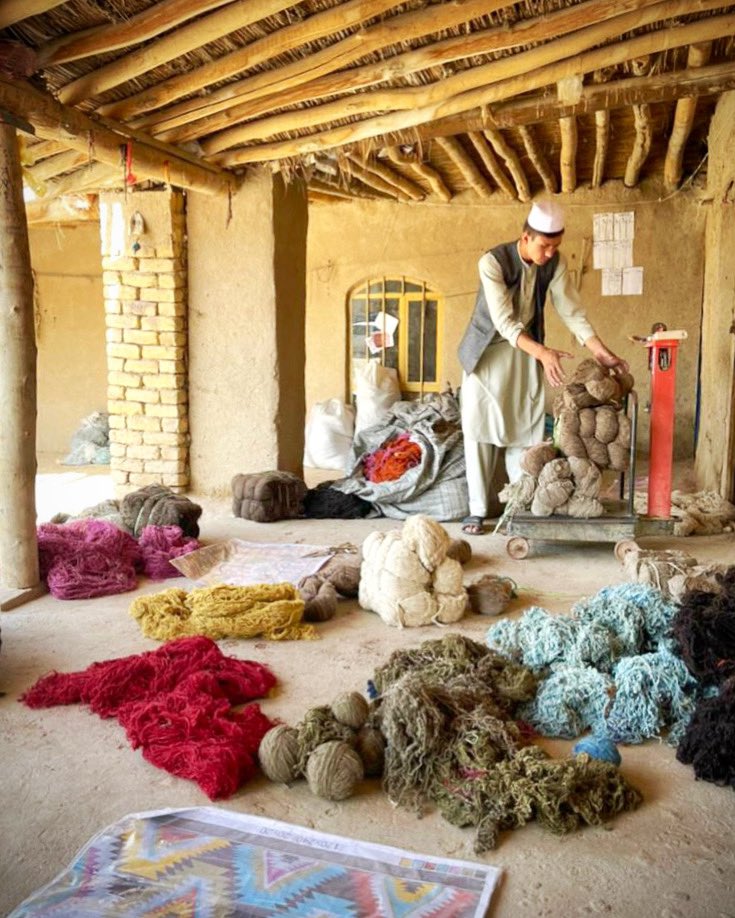 afghanrugshop's tweet photo. Sheep wool being weighed and put into batches. You can see one of the design guides for a kilim in the foreground.
We are the only UK retailer purely selling fairtrade Afghan rugs and kilims - accredited by our fairtrade partners @labelstep
#handmade #ethical #kilims https://t.co/yDEmtIizXN