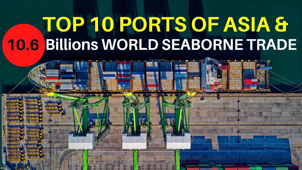 TutorialsSupply's tweet image. Top 10 ports of ASIA.
Watch on You tube complete video and worldwide shipping Data facts.
youtu.be/2aDOwgjxkRA
#container #containership #topport #maritimeindustry
