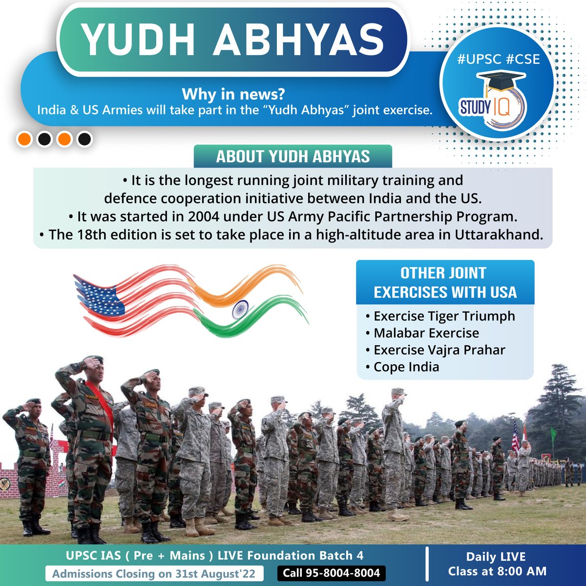 Newspoket's tweet photo. #Yudh #Abhyas
#yudhabhyas #india #us #indiausarimies #indianarmy #usarmy #uttarakhand #tigertriumph #malabarexercise #copeindia #exercisevajraprahar #exercisetigertriumph #upsc #cse #whyinnews #vajraprahar https://t.co/TRAWSd0t2U